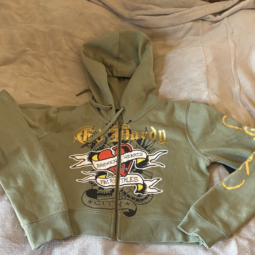 Ed Hardy cropped Hoodie